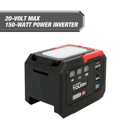 hyper tough 20v power inverter 150-watt, 3-usb ports, new