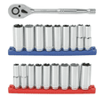 thumbnail image 1 of Hyper Tough 21-Piece 1/2-inch Drive Deep Ratchet and Socket Set (SAE and mm), 1 of 12