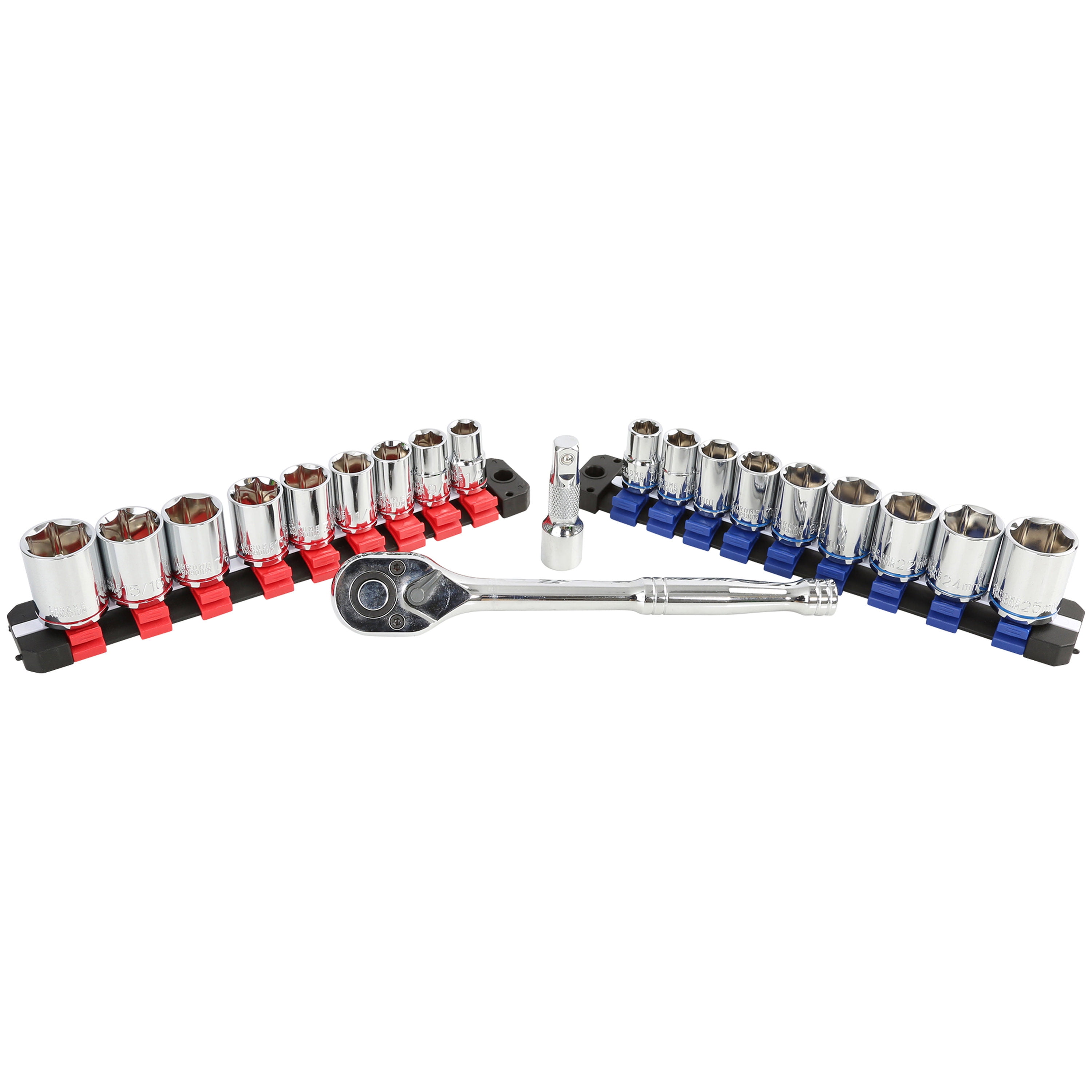 Hyper Tough 22-Piece 1/2-Inch Drive Ratchet and Socket Set