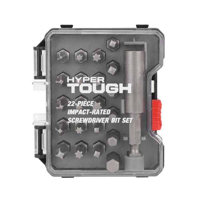 Hyper Tough 22Piece Impact Rated Screwdriver Bit Set, 43238