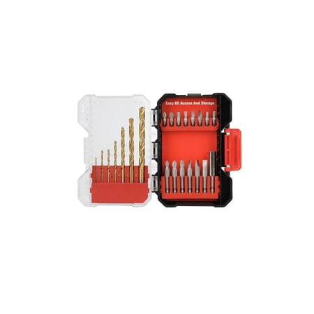Hyper Tough 22-Piece Impact Rated Screwdriver Bit Set in Reusable Case