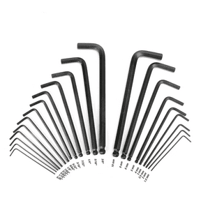 Hyper Tough 22-Piece Long-Arm Ball End Hex Key Set with Organizer (SAE and mm)