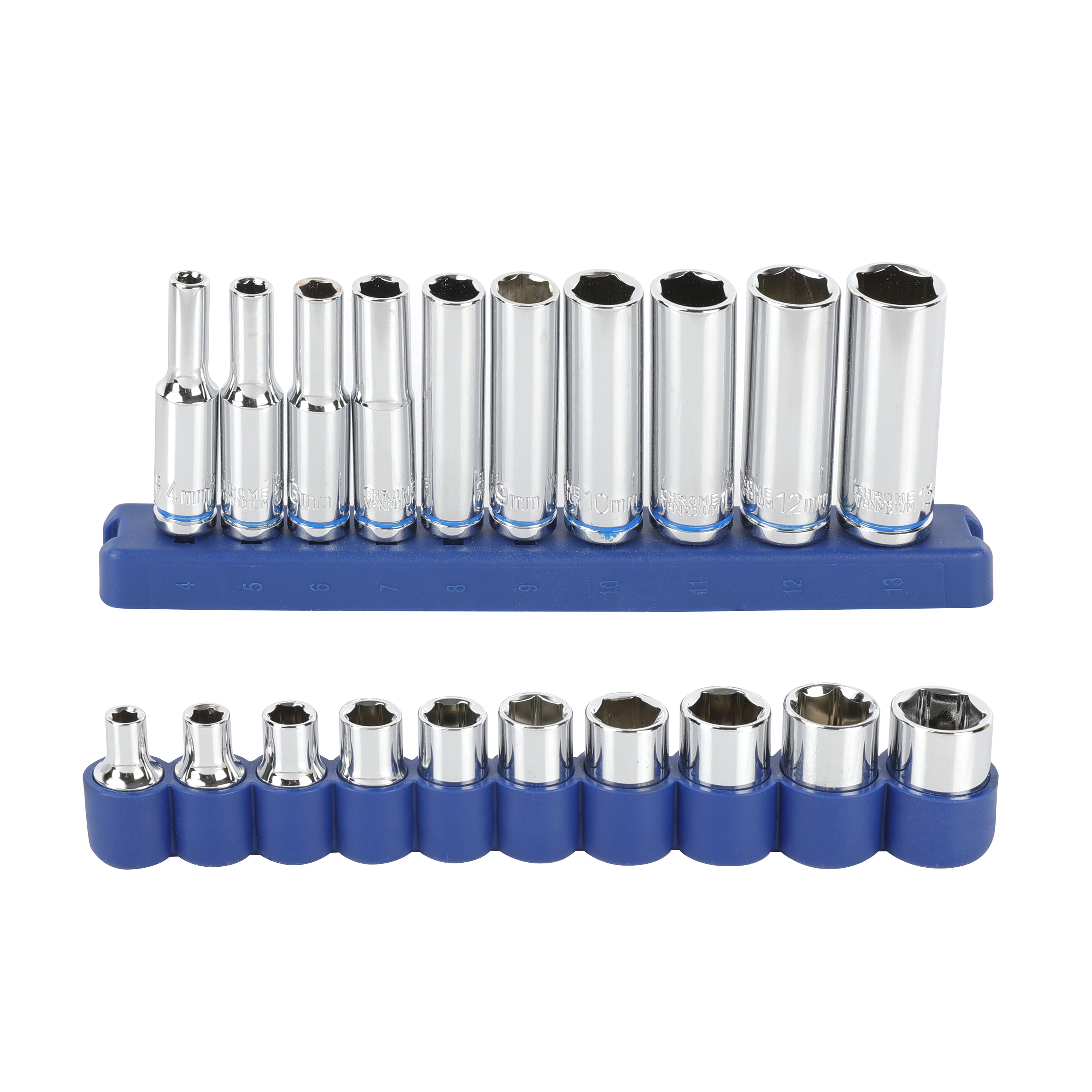 Hyper Tough 22piece 1/4 Inch Dr. Socket Set MM, Model 43144