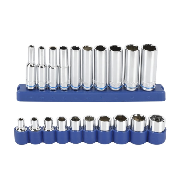 Hyper Tough 22-piece 1/4 Inch Dr. Socket Set mm - Walmart.com
