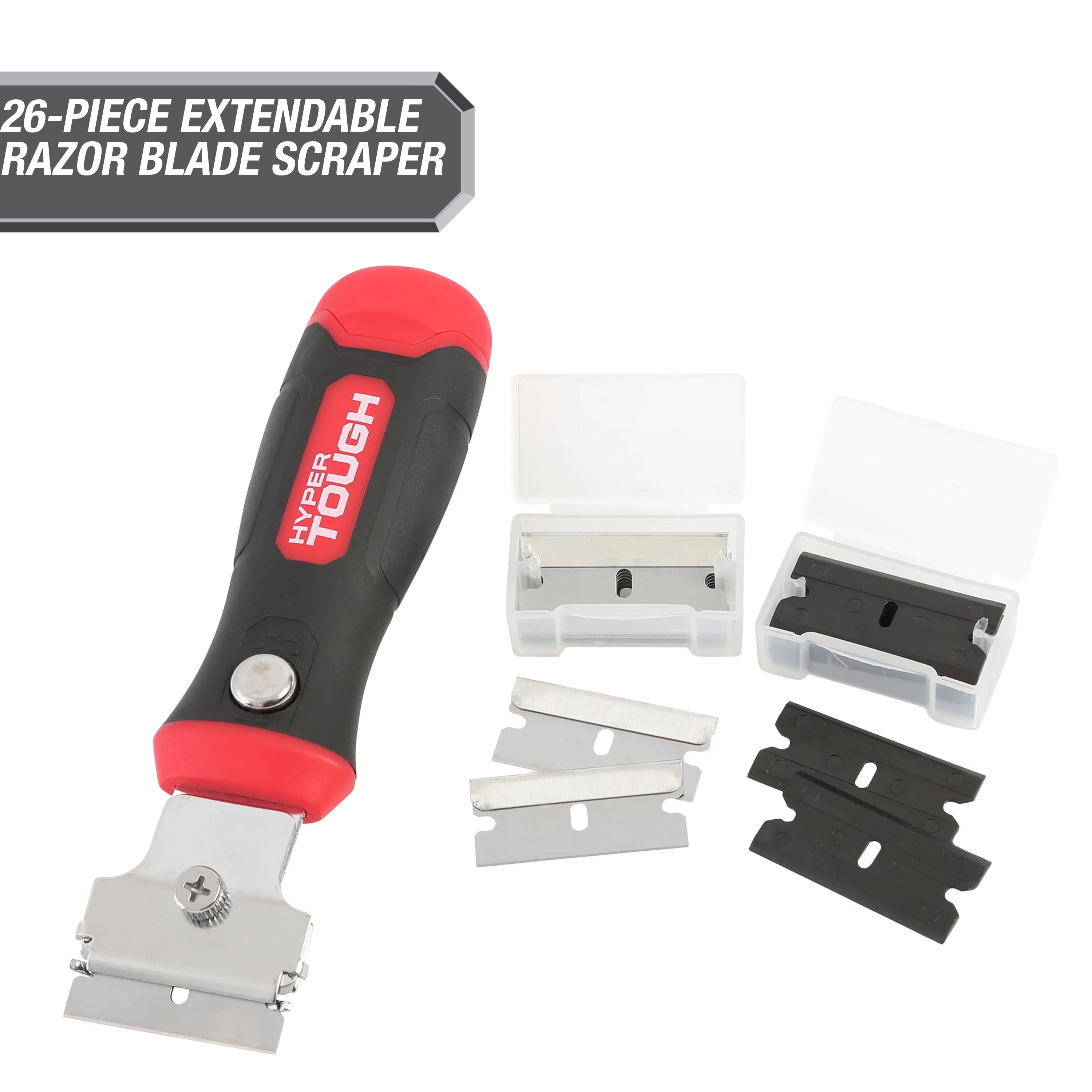 Hyper Tough 22piece, 9inch Extendable Razor Blade Scraper with