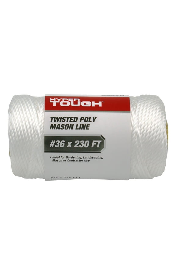 230 feet Twisted Polypropylene Mason Line, White, String & Twine, Durable, 4.5 oz