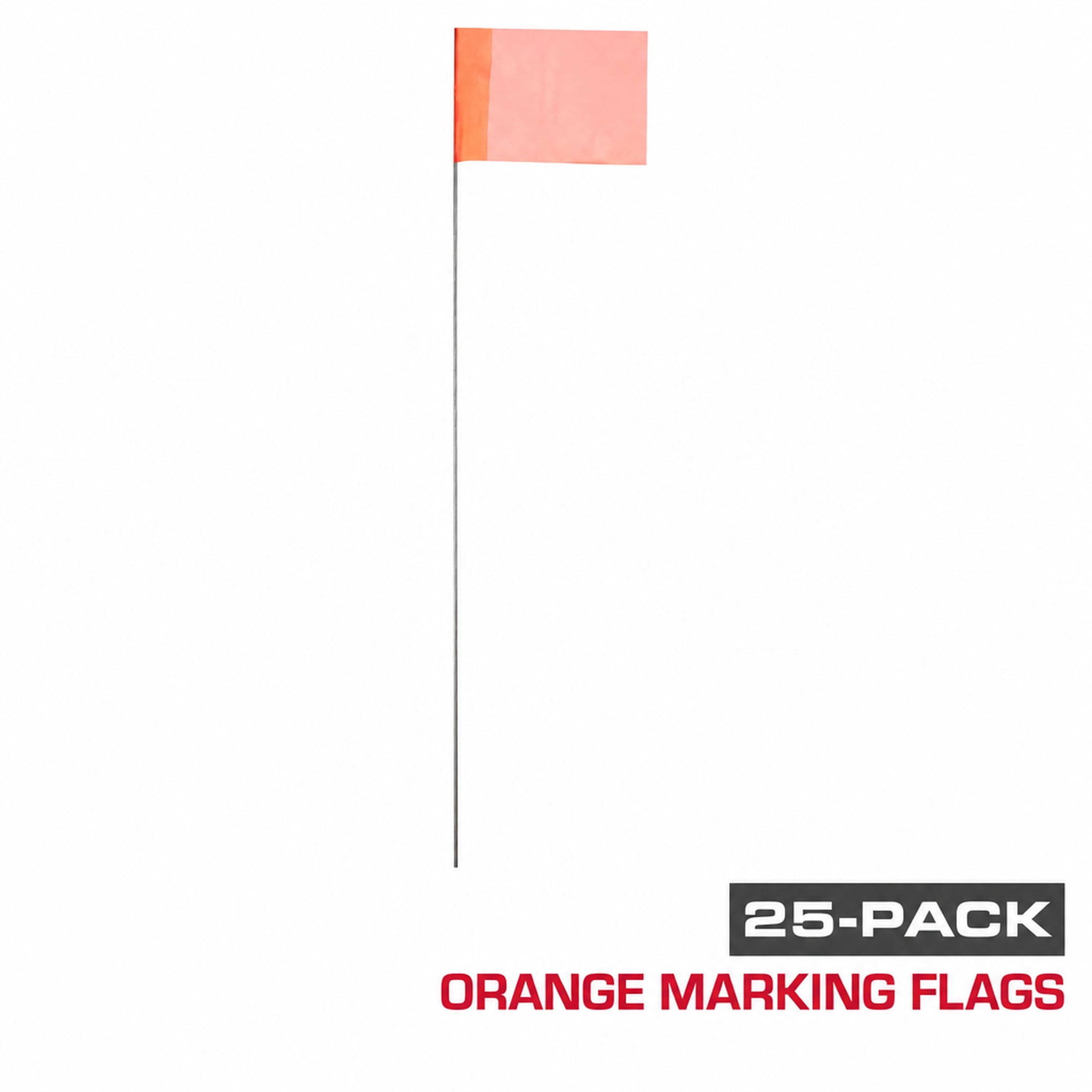Hyper Tough Safety Marking Flags, Orange, 25 Count