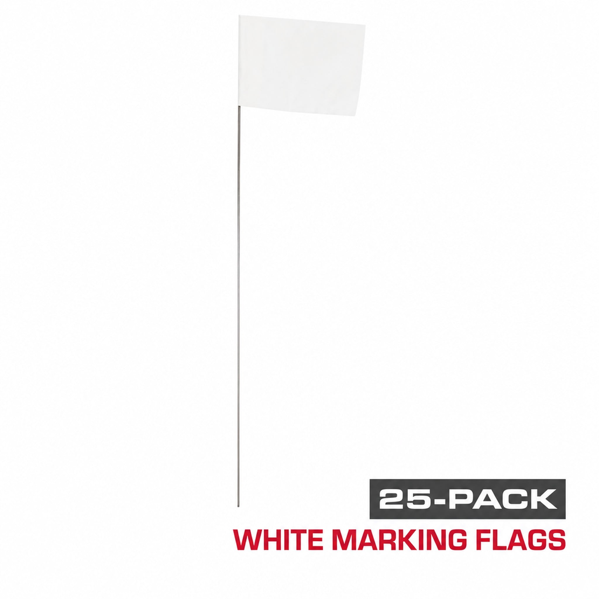 Hyper Tough Safety Marking Flags, White, 25 Count - Walmart.com