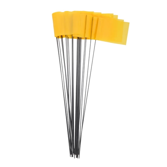 Hyper Tough Safety Marking Flags, Yellow, 25 Count