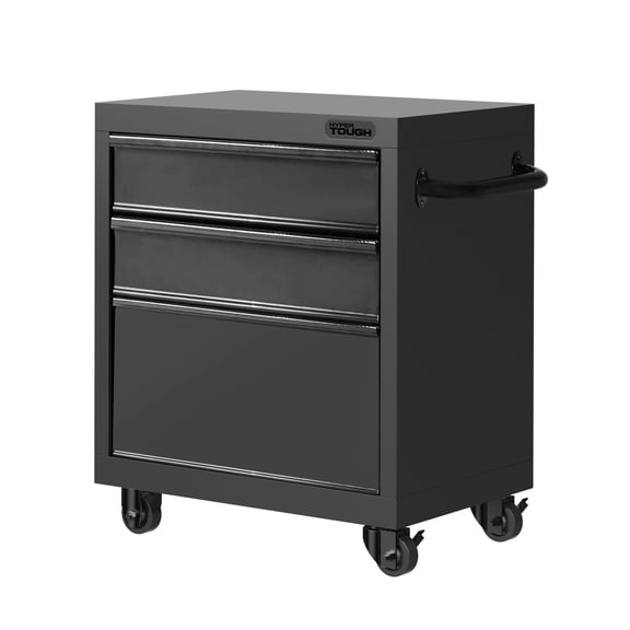 Open Box Hyper Tough 27-inch 3-Drawer Rolling Tool Cabinet, Black