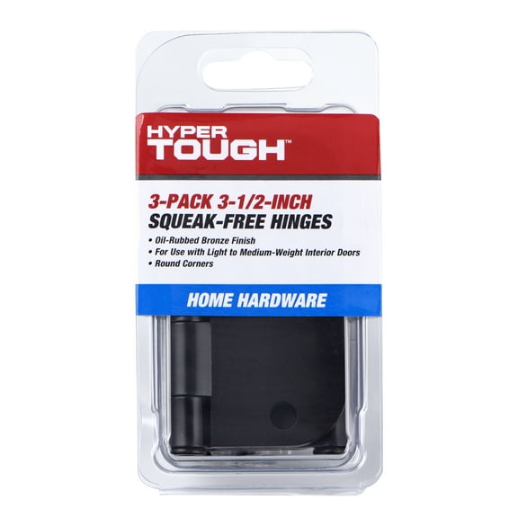 Hyper Tough 3-1/2 in. x 5/8 in. New Oil Rubbed Bronze Squeak-Free Door Hinge, 3-Pack