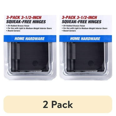 (2 pack) Hyper Tough 3-1/2 in. x 5/8 in. New Oil Rubbed Bronze Squeak-Free Door Hinge, 3-Pack