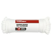 Hyper Tough 3/16 inch Diamond Braided Polyester Clothes Line 50 feet, White