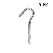 Hyper Tough 3-3/8 in. Screw Hook, Zinc Plated, 3 Pack