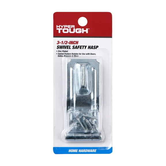 Hyper Tough 3.5 inch. Swivel Safety Hasp, Zinc Plated