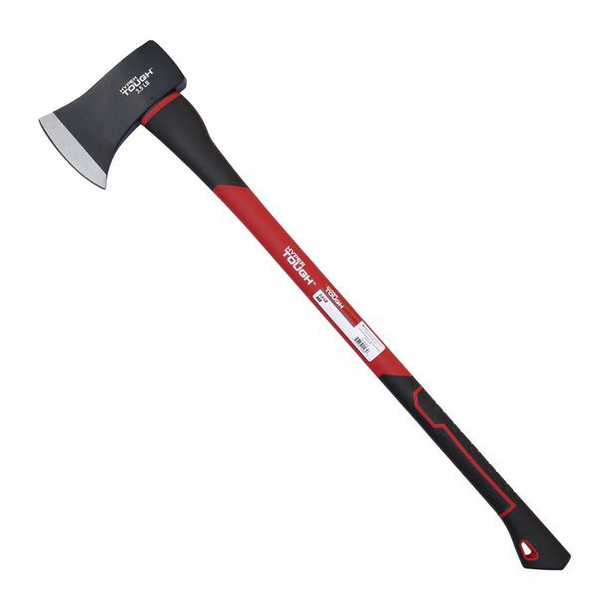Hyper Tough 3.5 lb Single Bit Axe with Double Injection Fiberglass Handle and High Quality Steel Head