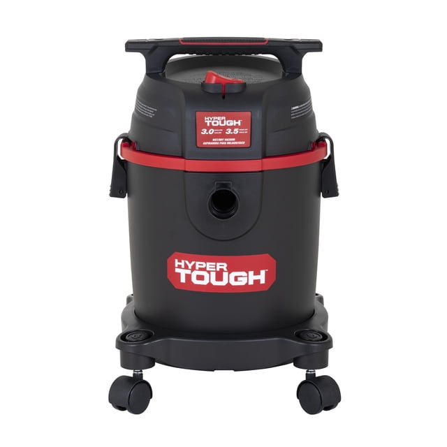 Hyper Tough 3 Gallon 3.5 HP Poly Wet/Dry Vacuum for Home, Car, Garage & Workshop
