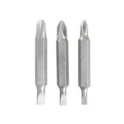 Hyper Tough 3-Pack 2 inch Double End Phillips Screwdriver Bits Set, Steel Material, AU85042K