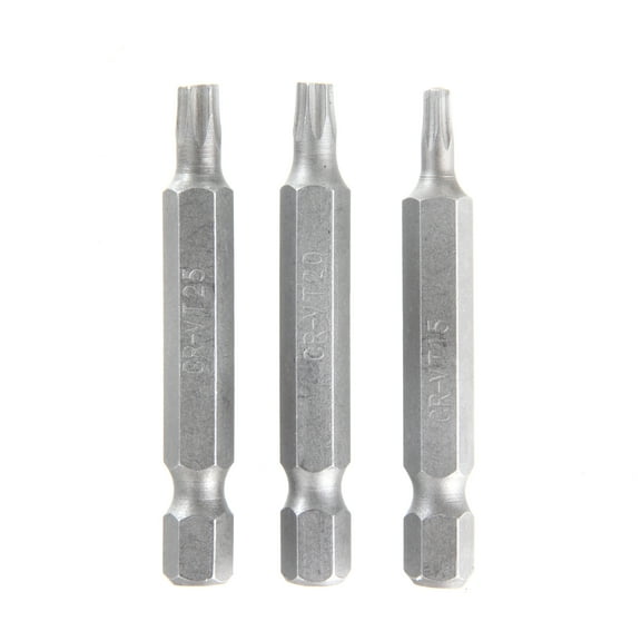 Hyper Tough 3 pack 2-Inch Star Drive Screwdriver Bits Set, Steel, AU85041K