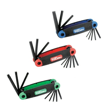 Hyper Tough 3-Pack Folding Hex Key Set with SAE Metric and Star