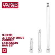Hyper Tough 3-Piece 3/8-inch Drive Wobble Extension Bar Set