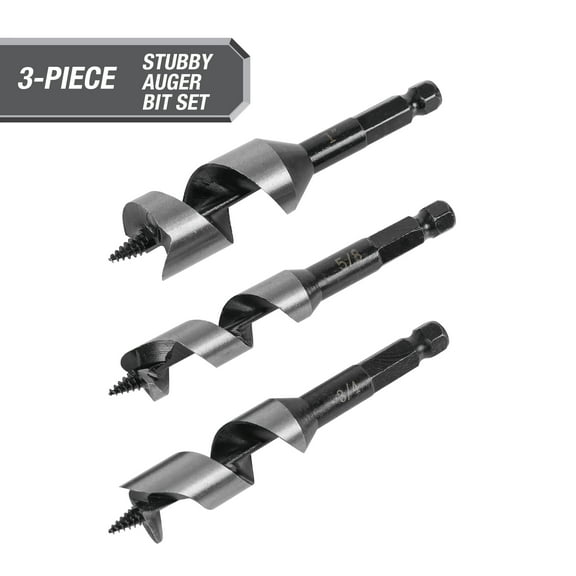 Hyper Tough 3-Piece Auger Bit Set, 42965