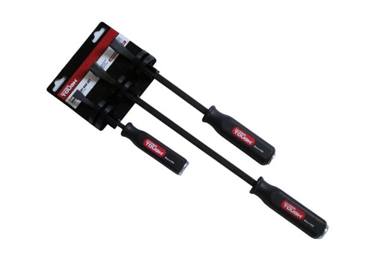 Hyper Tough 3 Piece Handle Pry Bar Set with Striking Caps