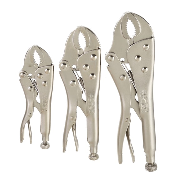 Hyper Tough 3 Piece Locking Plier Set with Quick Release Latch