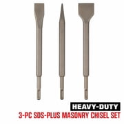 Hyper Tough SDS Plus Type Masonry Chisel Set, 3 Pieces