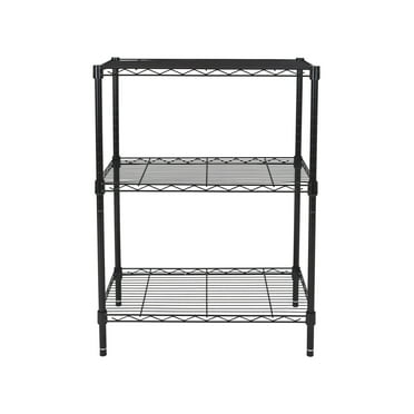 Hyper Tough 3-Tier Multipurpose Wire Shelving Rack, Black Color,750lbs Load Capacity
