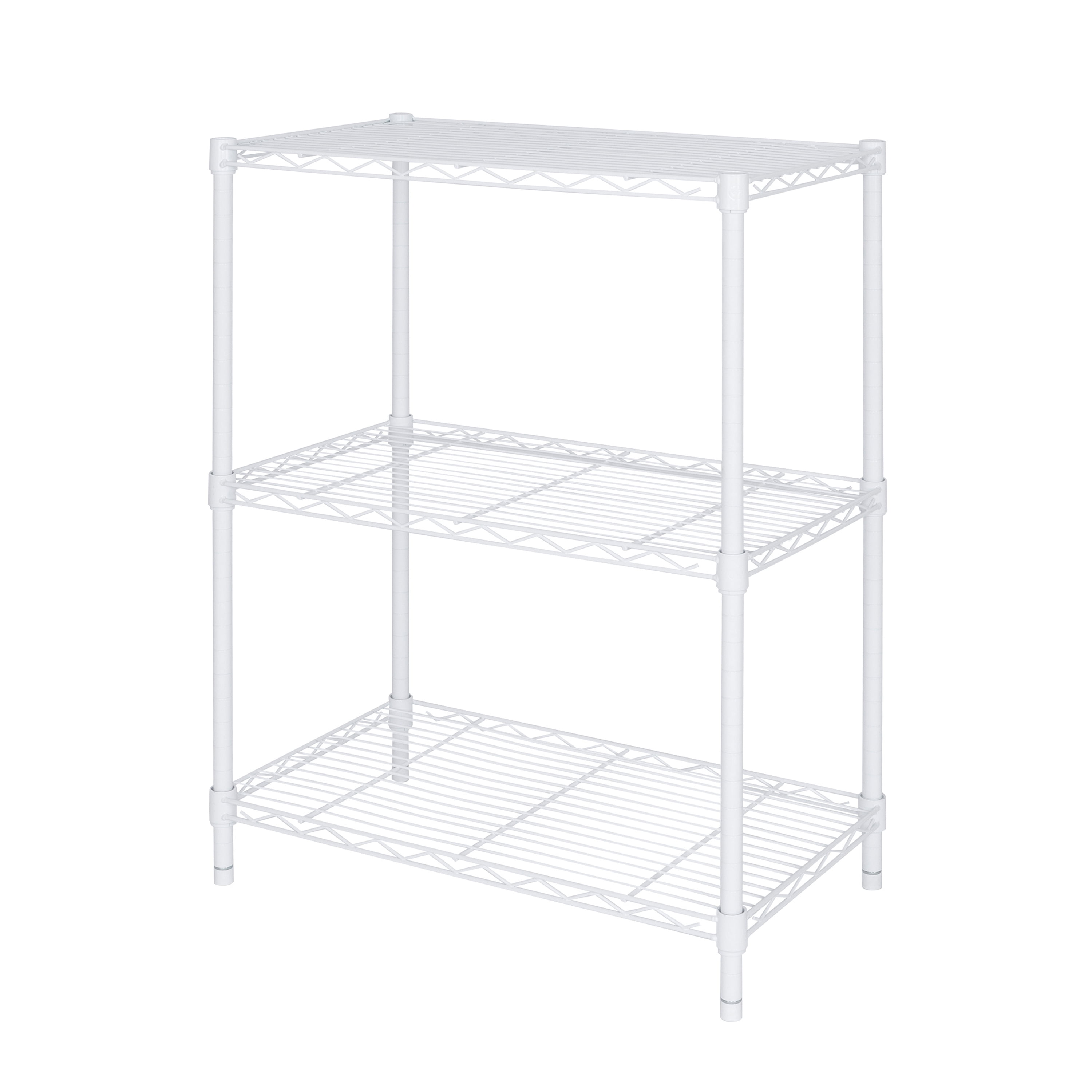 Hyper Tough 3-Tier Wire Shelving Rack, 750 lb Load Capacity, White