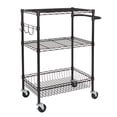 thumbnail image 1 of Hyper Tough 3-Tier New Multipurpose Rolling Cart, Black Color, 495lbs Load Capacity, 1 of 9