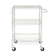 Hyper Tough 3-Tier New Multipurpose Rolling Cart, Chrome Color, 495lbs Load Capacity
