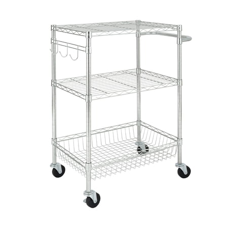 Hyper Tough 3-Tier New Multipurpose Rolling Cart, Chrome Color, 495lbs Load Capacity price history and forecast - Hyper Tough HTF228082874001