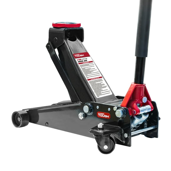 Hyper Tough - 3 Ton Garage Jack with Dual Pumps - Black