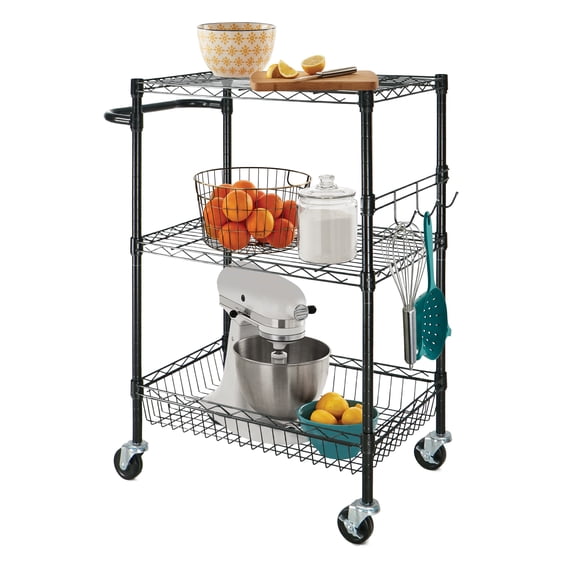 Hyper Tough 30.3"W x 16"D x 36.2"H 3-Shelf Unit, Black