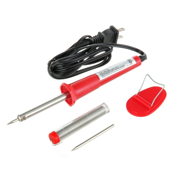 Hyper Tough 30 Watt Soldering Iron with Extra Tip and Electrical Solder TN25079B, New