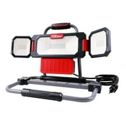 Hyper Tough 3000 Lumen Portable Multidirectional LED Work Light with 120° Swivel, Adjustable Two-Side Panels, 5-ft Cord Length, Powder Coating Finish