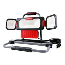 Hyper Tough 3000 Lumen Portable Multidirectional LED Work Light with 120° Swivel, Adjustable Two-Side Panels, 5-ft Cord Length, Powder Coating Finish