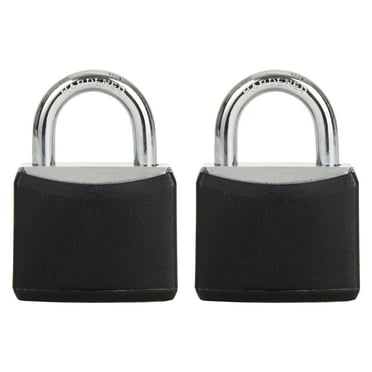 Hyper Tough 30mm Covered Aluminum Padlock with 1/2 in. Shackle, 2 pack