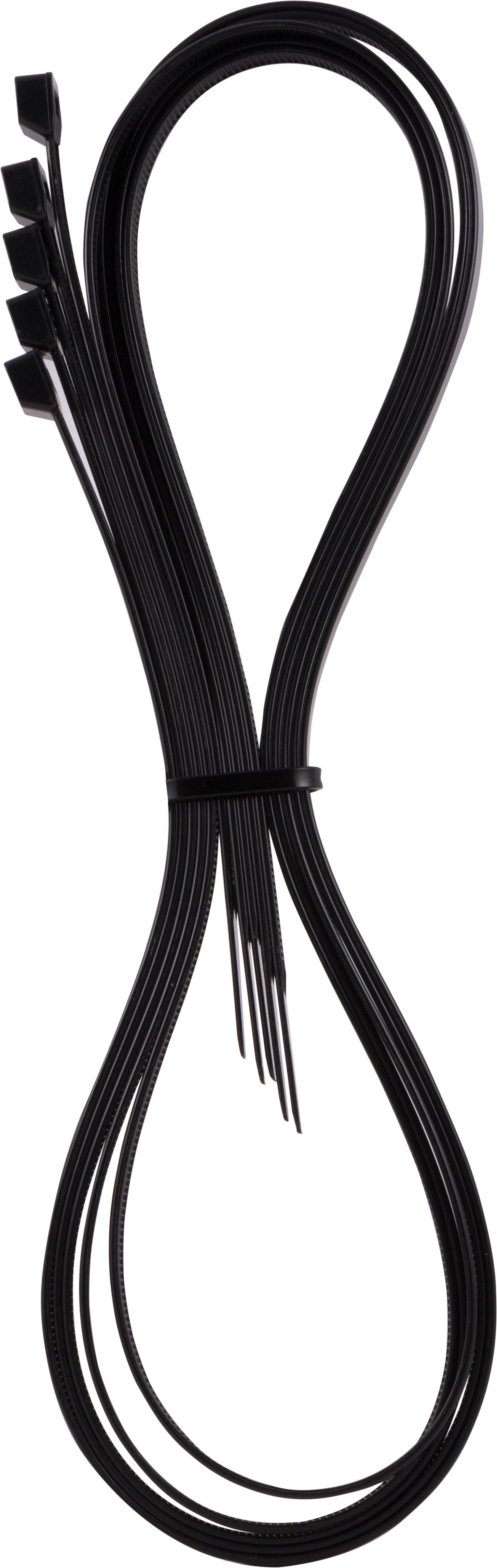Hyper Tough 36in. Black Zip Ties 5 Pack, 180lb. Tensile Strength, Nylon Mount Cable Ties, Resealable Bag, 38106