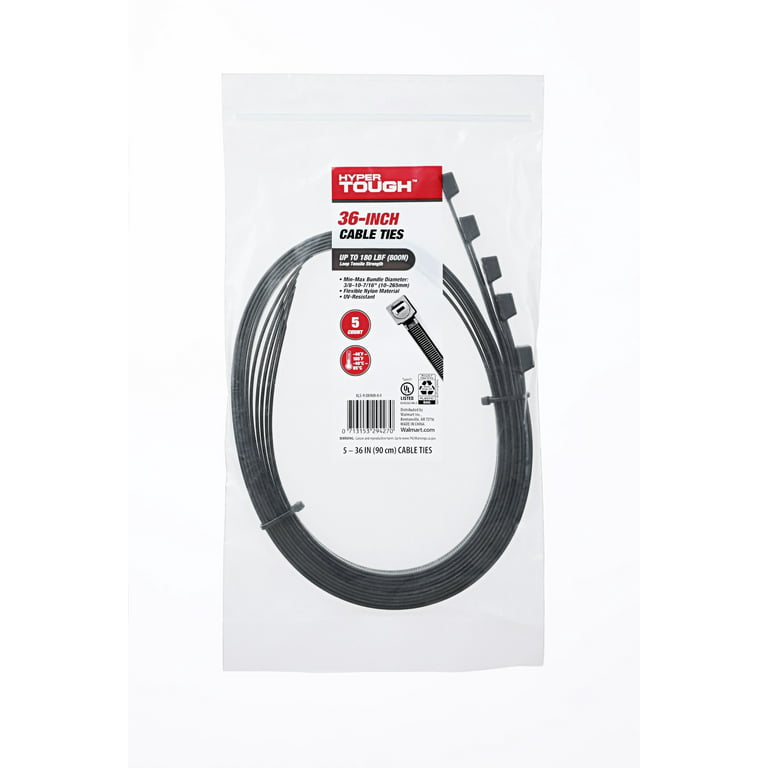 UV Black Zip Cable Ties Packs 4 6 8 11 14 - PR Supply