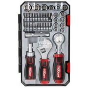 Hyper Tough 38-Piece Multi Size Stubby Wrench & 27-Piece Drive Socket Set For Home Use