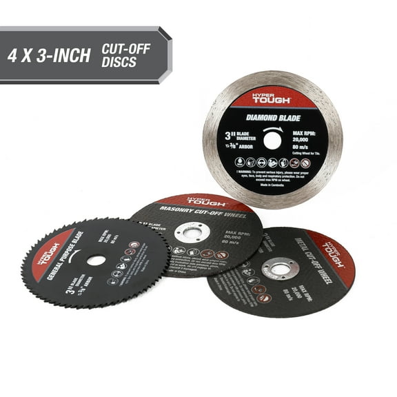 Hyper Tough 4-Pack, 3-inch Aluminum Cut-off Discs, 43230