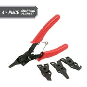 Hyper Tough 4-Piece Combination Snap Ring Plier Set with Steady Grip, 4017V