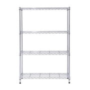 Hyper Tough 4 Tier Wire Shelf Unit, Chrome, 1400 lb. Capacity, Adult