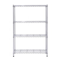 Hyper Tough 4 Tier Wire Shelf Unit, Chrome, 1400 lb. Capacity, Adult