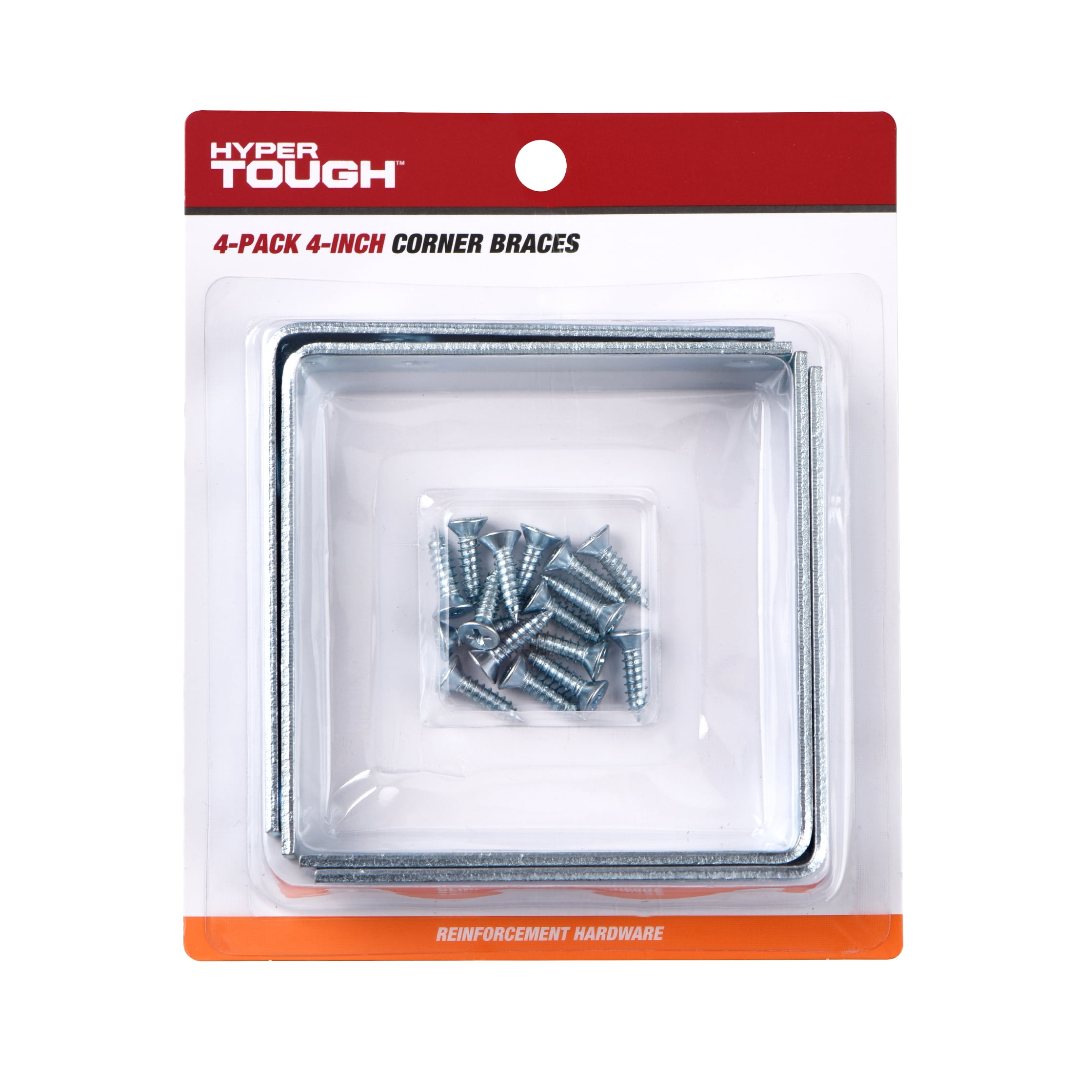 4 in. Corner Brace, Zinc Plated (4 Pack)