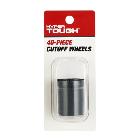 Hyper Tough 40 Piece Rotary Heavy Duty Cut-off Wheels in Plastic Storage Case, Brown Color, New