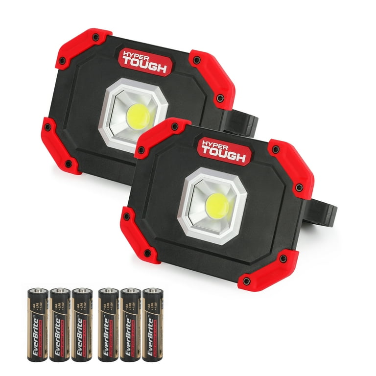 Hyper Tough 400 Lumen LED Battery Operated Work Light, 2-Pack
